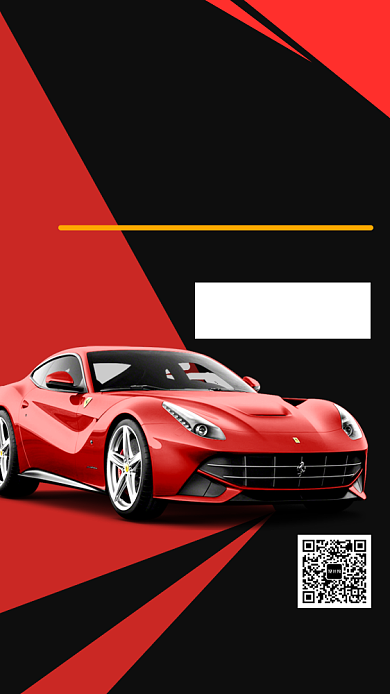 红黑时尚大气汽车展览会手机海报模板背景