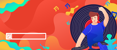 红色渐变卡通插画开学社团招新公众号首图背景