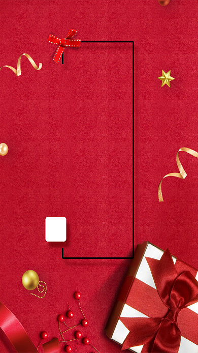 五一劳动节礼盒红色简约减价手机海报背景