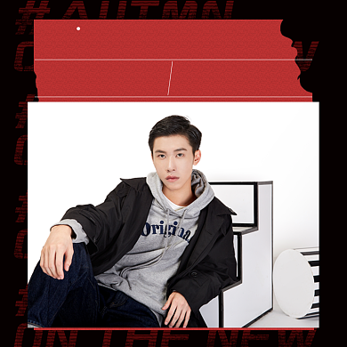 上新双12红色促销女装男装电商主图背景