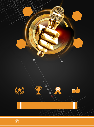 黑金色金牌讲师印刷海报背景