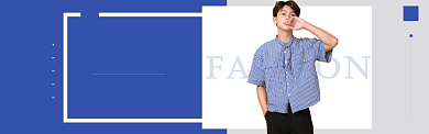 秋季时尚男生淘宝衬衫banner背景