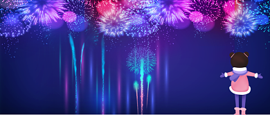 新年愿望卡通手绘手机首图背景