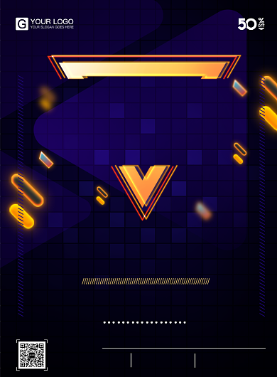 蓝色科技动感活力招聘海报背景