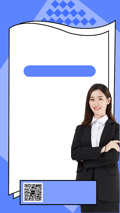 蓝色创意几何自媒体运营手机海报模板背景