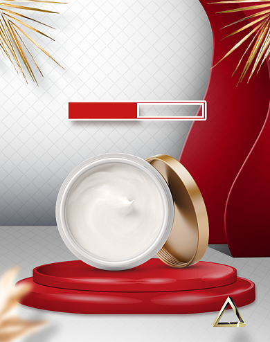 清新年货节化妆品优惠促销海报背景