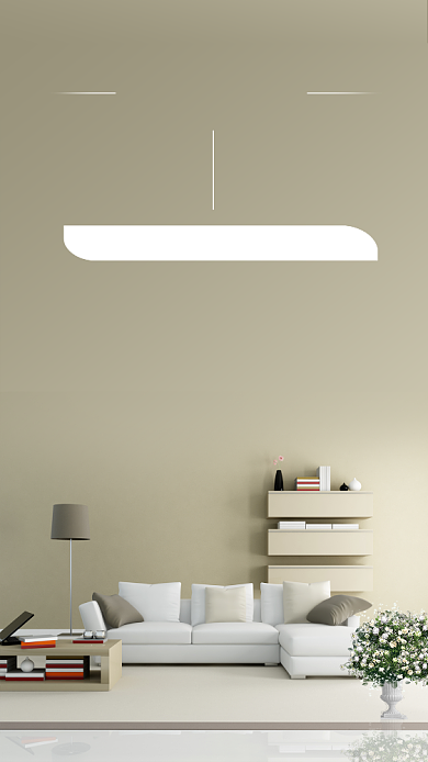 简约风布艺沙发秋季家具宣传海报背景