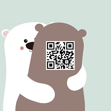 关爱动物二维码背景