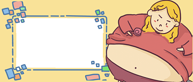 黄色插画风格吃货减肥公众号首页背景