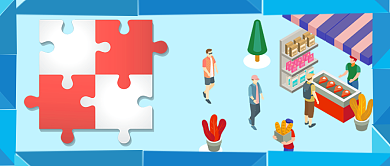 2.5D创意平台招租海报微信公众号素材图片背景