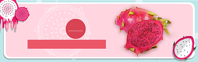 红色多彩水果火龙果上新促销banner背景