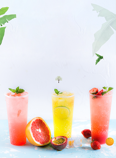 果汁饮品海报背景