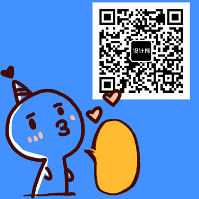 手绘简约插画关注新媒体二维码背景