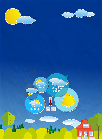 蓝色简约创意国际气象日宣传海报背景