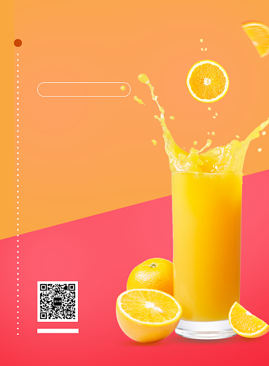 夏日冷饮橙汁促销海报背景