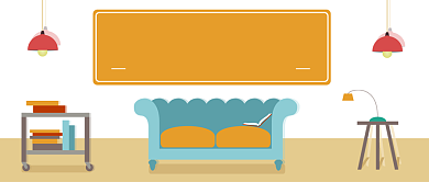 简约家居装修公众号首图背景