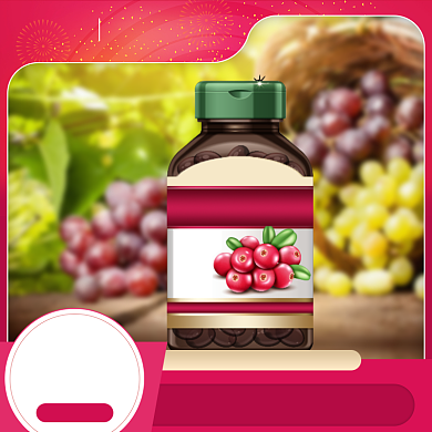 红色调保健品双十二优惠直通车背景