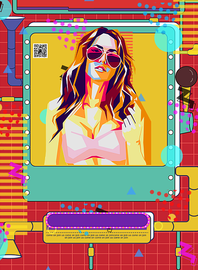 孟菲斯双十一购物节印刷海报背景