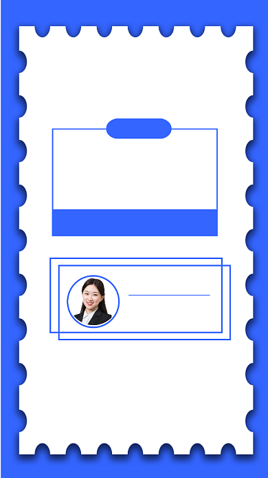 简约蓝色扁平宣传电商培训手机海报背景