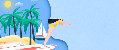 夏日旅游微信公众号素材图片背景