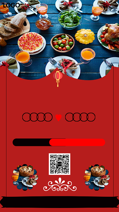 红色传统喜庆新春佳节手机海报模板背景