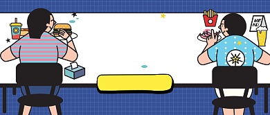 美食打卡公众号首图背景