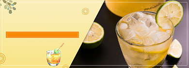 淘宝柠檬汁水果饮品banner背景