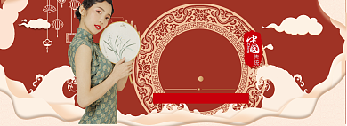 套装女装海报banner背景