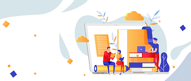 暑期培训招生中漫画公众号首图背景