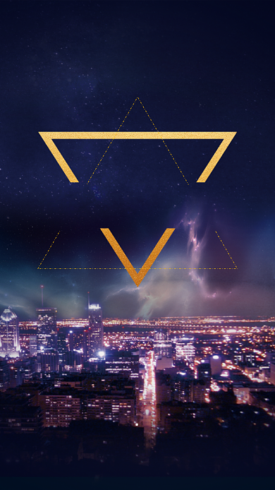 深蓝色简约邀请涵手机海报背景