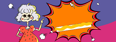 日常上新波普风对话框海报背景