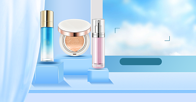 新势力周秋上新美妆护肤时尚淘宝海报模板背景