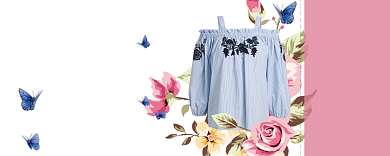 服装优惠券背景