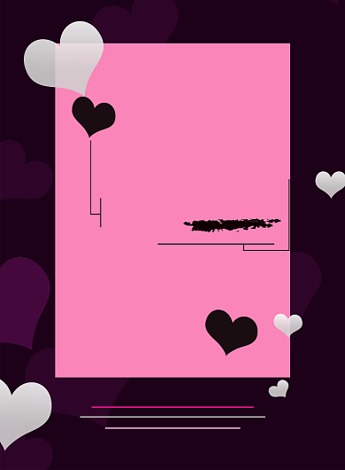 粉心黑色星期五促销印刷海报背景