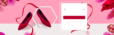 粉色简约女鞋春季上新淘宝banner背景