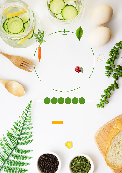 创意健康营养素食海报背景