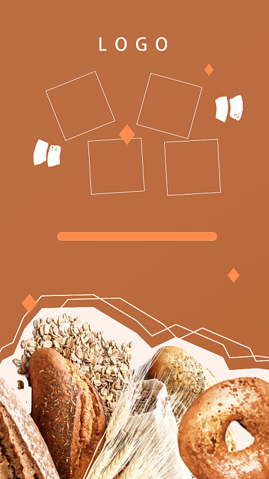 面包欧包新店开业半价手机海报背景