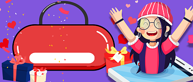 好物攻略卡通手绘手机首图背景