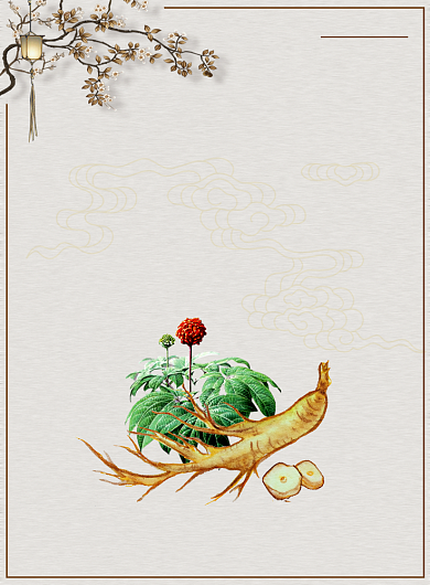 传统古风中医养生印刷海报背景