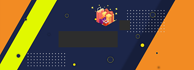 黄色节日双十二五折提前购促销banner背景