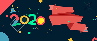 卡通祝新年好公众号首图背景