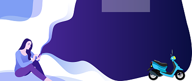 白蓝卡通公众号首图背景