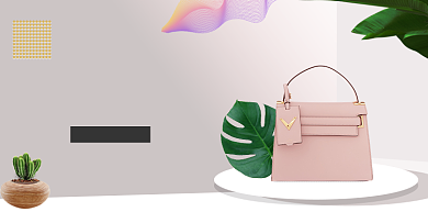 清新女包双十二促销电商海报背景