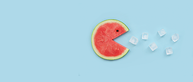 夏至西瓜冰块清凉微信公众号素材图片背景