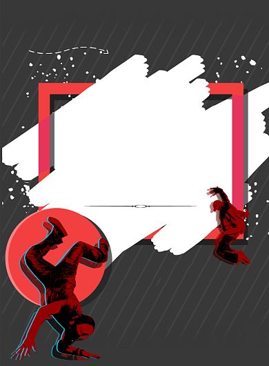 大气街舞社海报模板背景