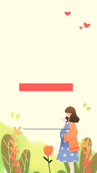 卡通手绘母亲节优惠手机海报背景