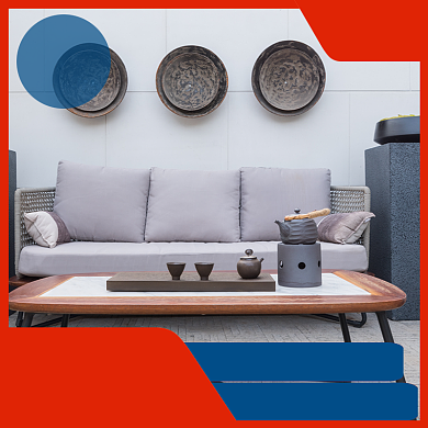 简约风沙发热卖直通车背景