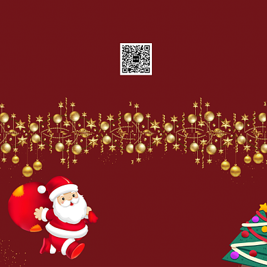 卡通可爱插画圣诞节快乐贺卡模板背景