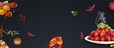 麻辣小龙虾舌尖上的美味公众号首图背景