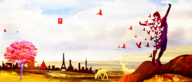 科技光效商务公众号首图背景